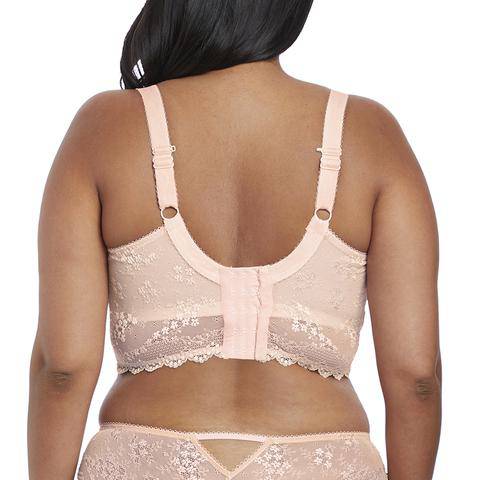 Model in Elomi Charley Plunge Longline BH Ballet Pink achterzijde