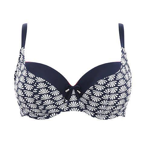 Panache Milano Bikini Top Navy Vooraanzicht